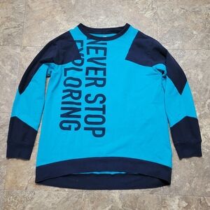 The North Face Train N Logo Sweatshirt Womens Medium Green Long Sleeve Pullover